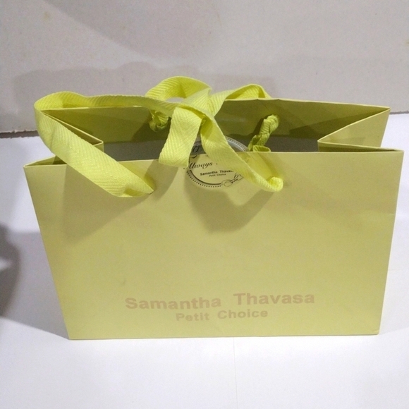 Samantha Thavasa Yellow Drawstring Empty Paper Gift Bag/Dust Bag10x7x4.75" - Picture 1 of 7
